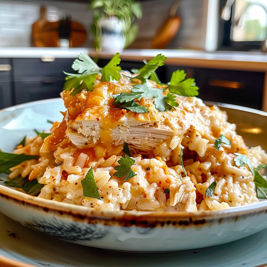 Cheesy Chicken and Rice Dish