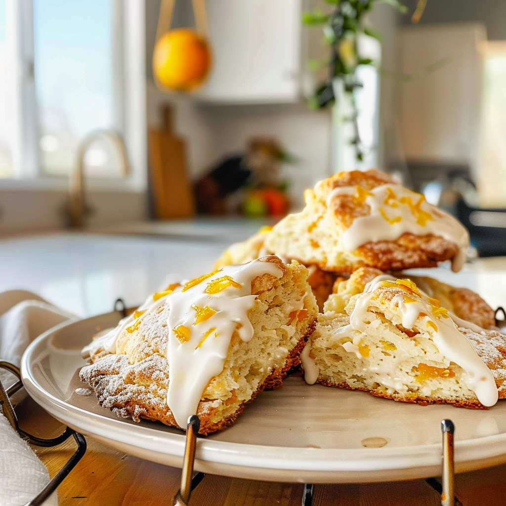 Orange Scones on a Plate