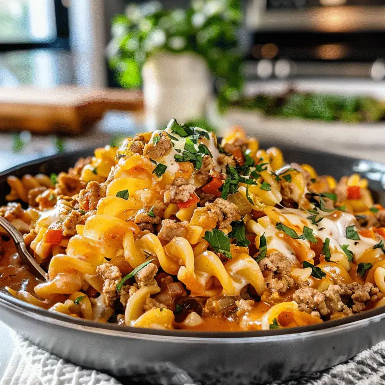 Cheesy Taco Pasta Dish