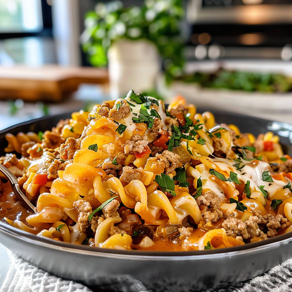 Cheesy Taco Pasta Dish