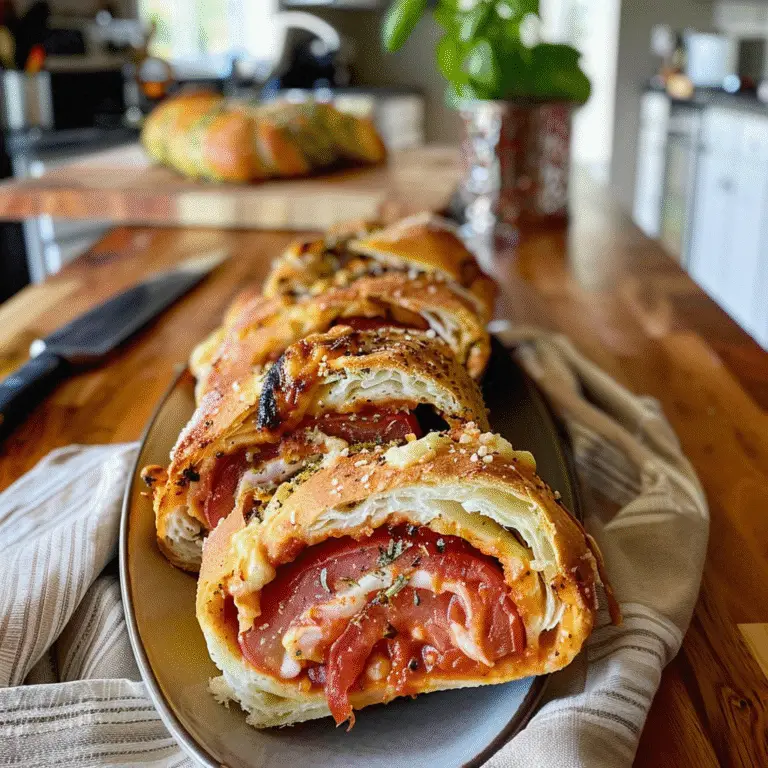Homemade Stromboli Freshly Baked