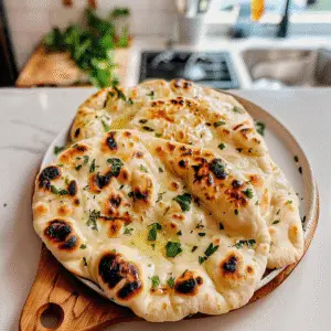 Homemade Garlic Naan