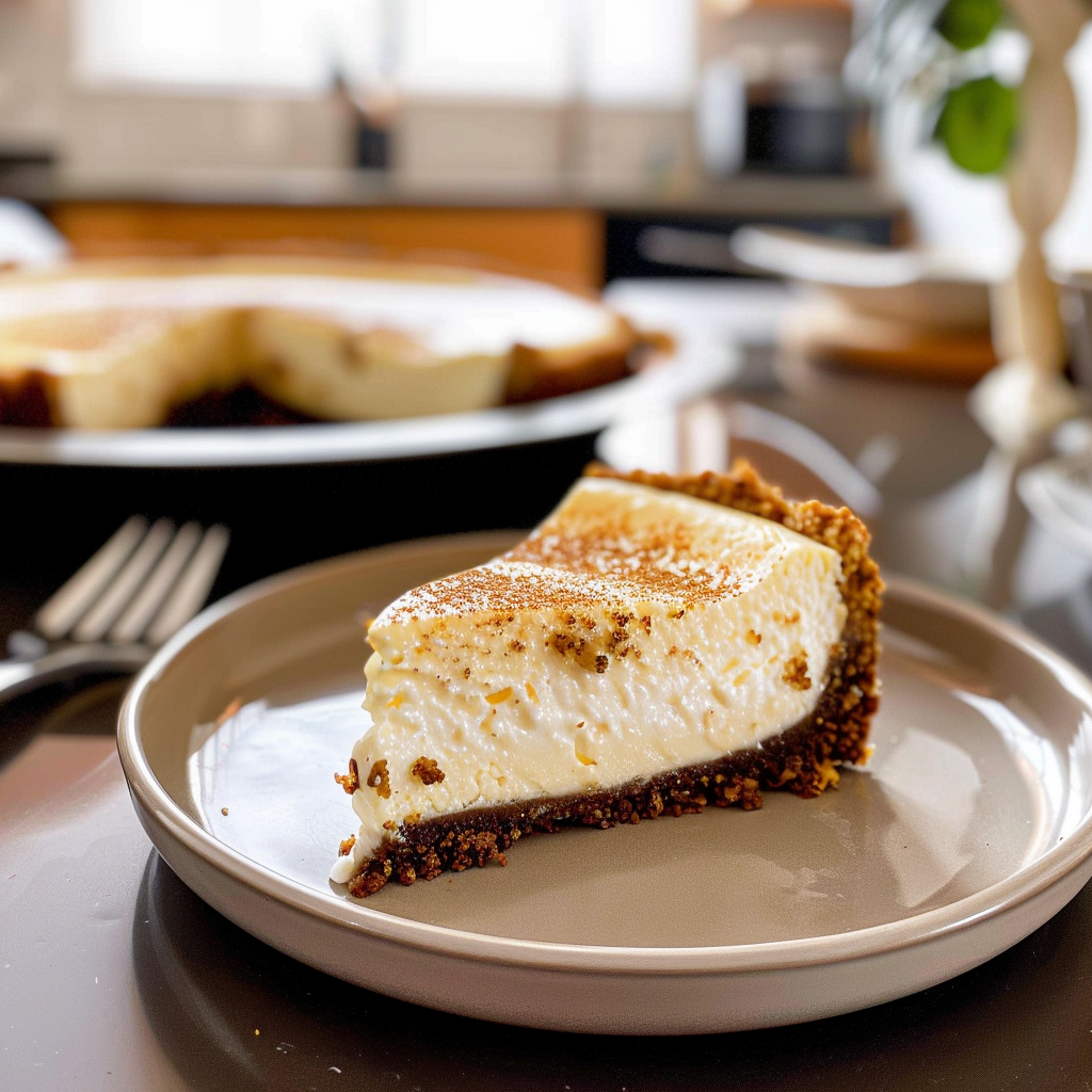 Eggnog Cheesecake Slice