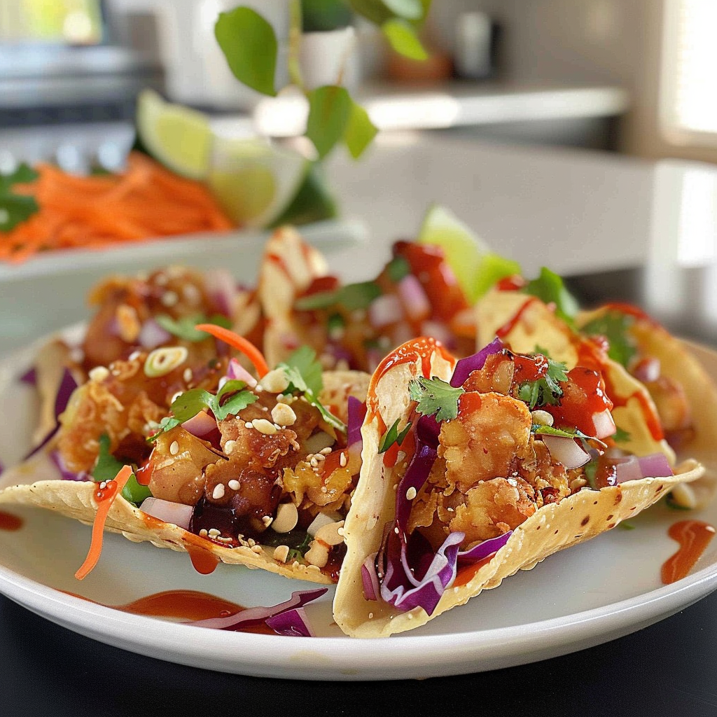 Crispy Chicken Wonton Tacos