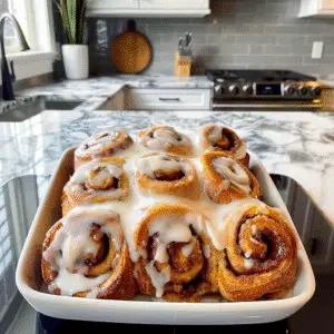 Delicious Cinnamon Rolls with Heavy Cream