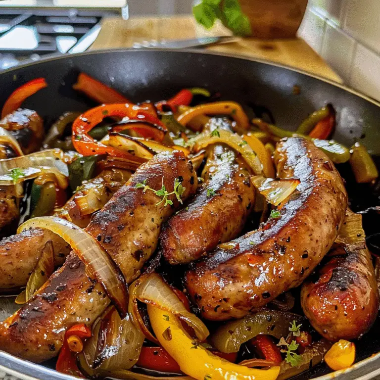 Sausage Peppers and Onions Dish