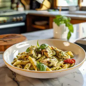 Pesto Chicken Pasta Dish