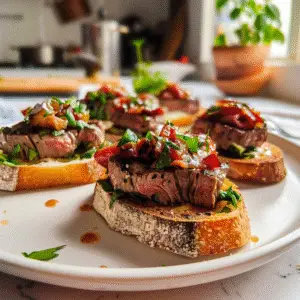 Steak Crostini Appetizer