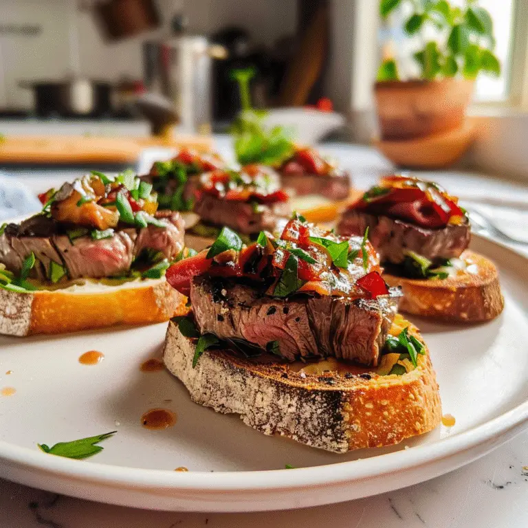 Steak Crostini Appetizer