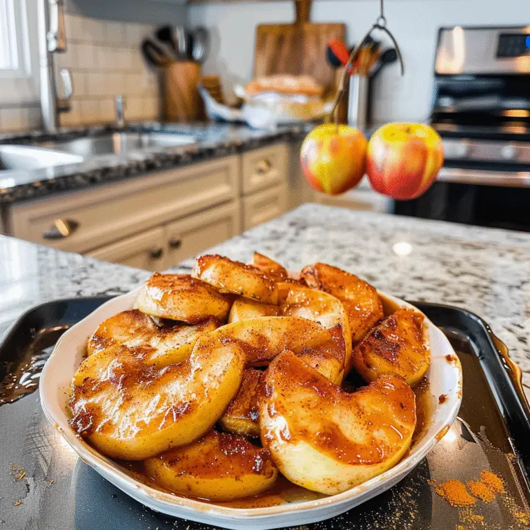 Baked Apples on a Plate