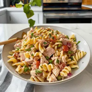 Tuna Pasta Salad in a Bowl