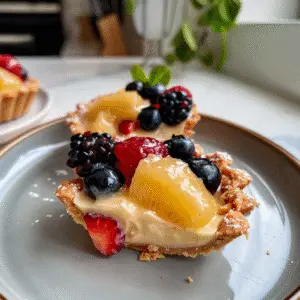 Mini Fruit Tarts on a Plate
