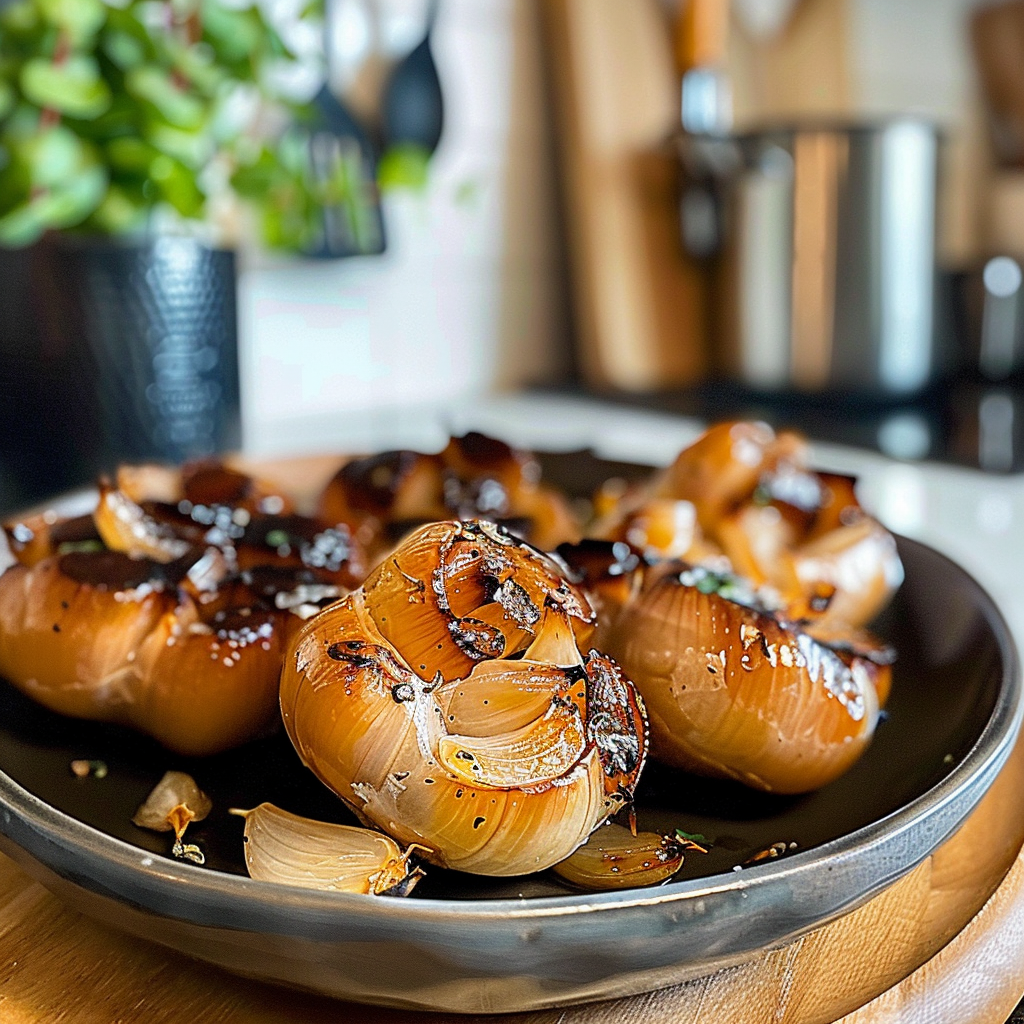 Roasted Garlic Cloves Dish