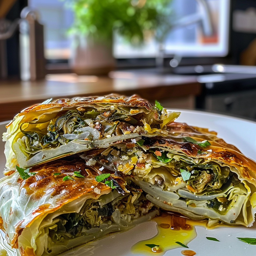 Roasted Cabbage-Steak Spanakopita Melts