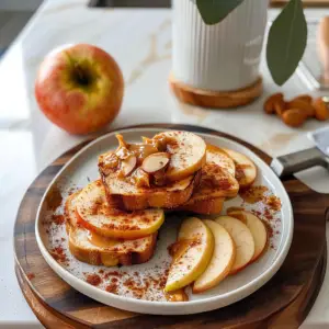 Apple Slices with Almond Butter & Cinnamon