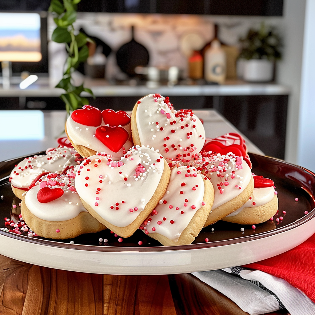 Valentine Cookies Decorated with Delight