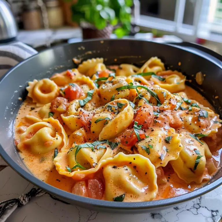 One-Pot Creamy Tomato Tortellini Dish