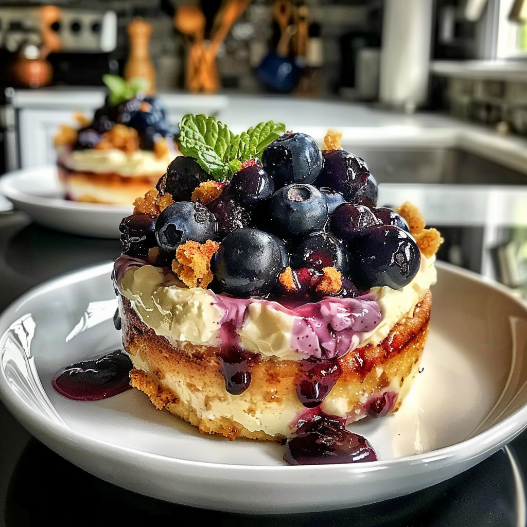 Baked Blueberry Cottage Cheese Bowls