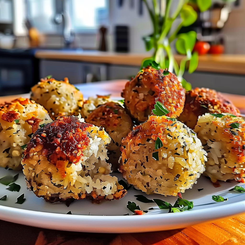 Baked Chickpea and Rice Balls