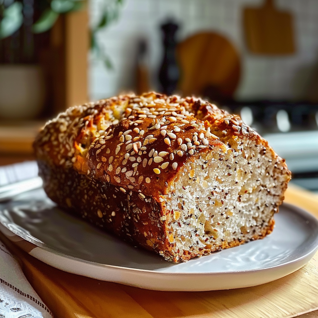 Flourless Flaxseed Bread Freshly Baked