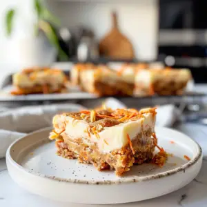 Carrot Cake Cheesecake Bars