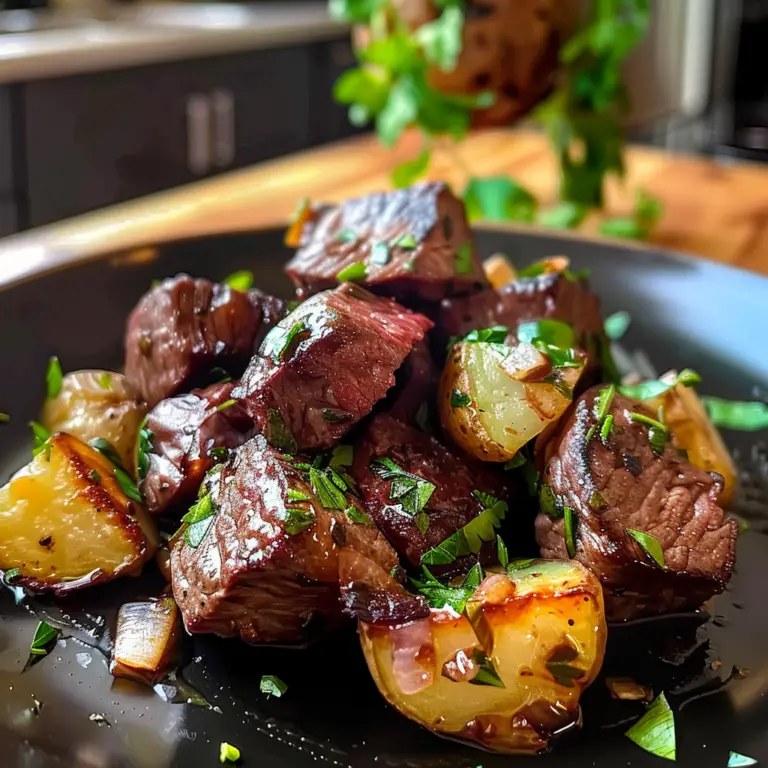 Garlic Butter Steak Bites & Potatoes