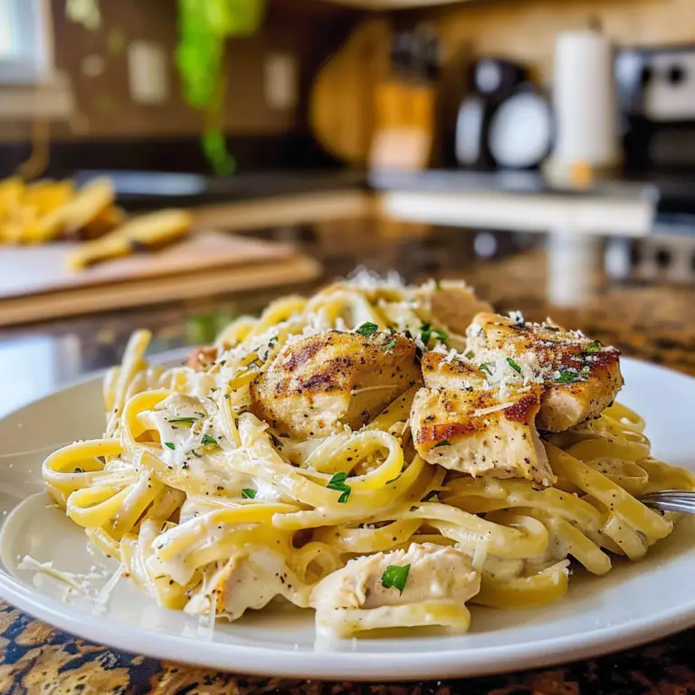 Creamy Garlic Parmesan Chicken Pasta Dish